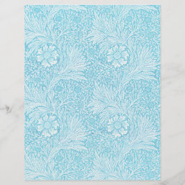 William Morris Style Vintage Blue Scrapbook Paper