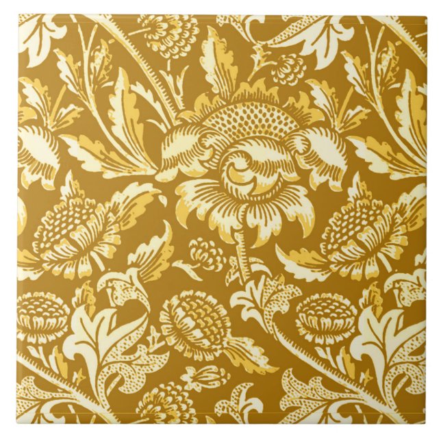 William Morris Sunflower, amarelo-mostarda / Doura (Frente)