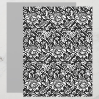 William Morris Sunflower, Black, White e Cinzas