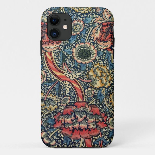 William Morris Textile Pattern Capas de iphone (Verso)