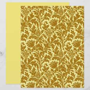 William Morris Thistle Damask, Mostarda Dourado