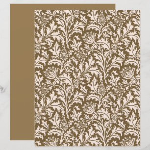 William Morris Thistle Damask, Taupe Tan e Beige