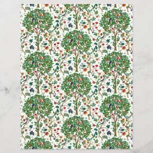 William Morris Tree of Life Standard, Green & Mult