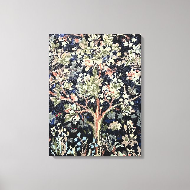 William Morris Tree of Life Stretered Canvas Print (Frente)