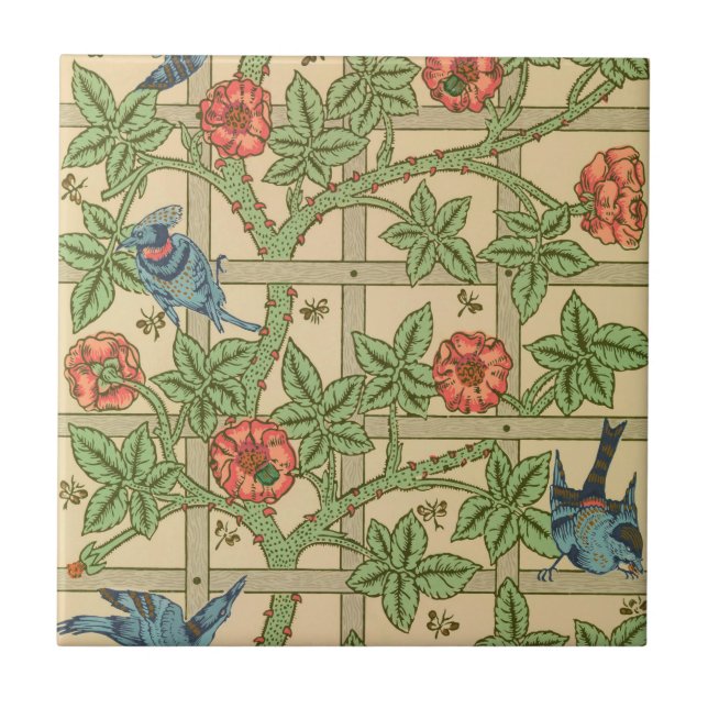 William Morris Trellis Classic Wallpaper Design (Frente)