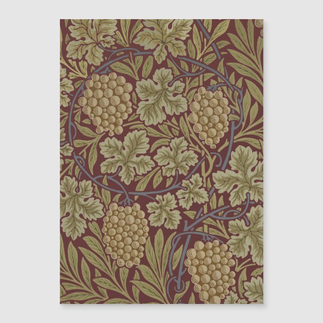 William Morris Vine Grape Red Green Art (Frente)
