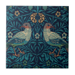 William Morris Vintage Blue Birds Padrão