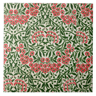 William Morris Vintage Daisy Flowers Rosa Verde