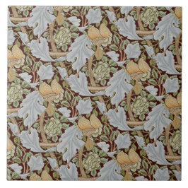 William Morris Vintage Floral Flor Branco Vermelho
