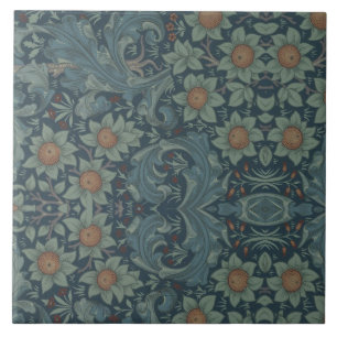 William Morris Vintage - Orquídea Azul Floral Ver