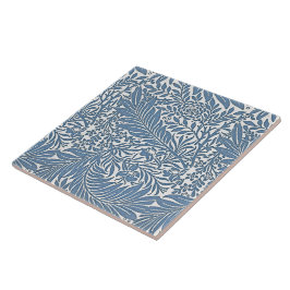 William Morris Vintage Padrão Floral Azul Branco