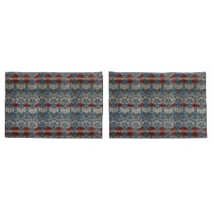 William Morris Vintage Red Floral Tulip e Rosa