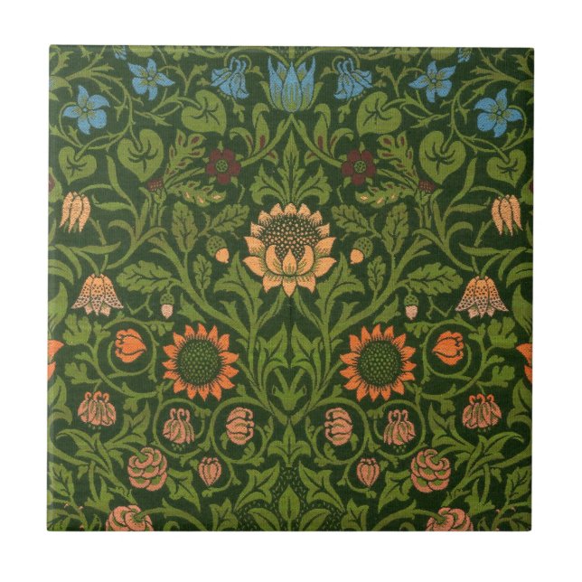 William Morris Violet e Columbine Art Rug (Frente)