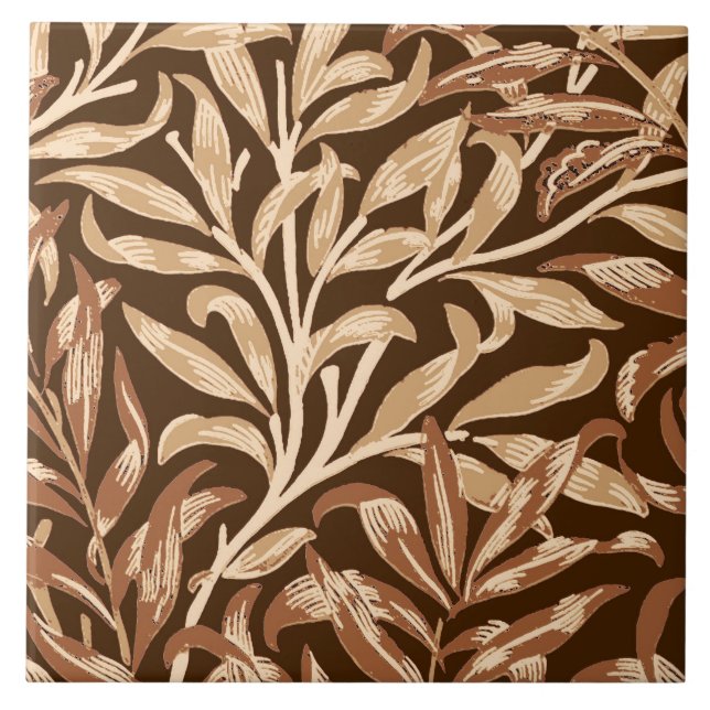 William Morris Willow Bough, Taupe e Brown (Frente)