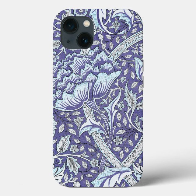 William Morris Windrush Padrão Floral Azul (Verso)