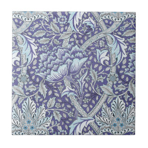 William Morris Windrush Padrão Floral Azul