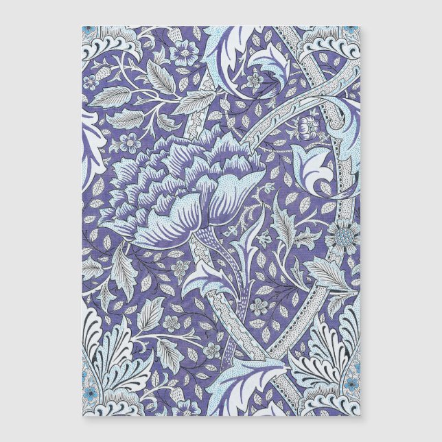 William Morris Windrush Padrão Floral Azul (Frente)