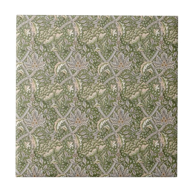 William * Morris Windrush Taupe Botânica Verde | (Frente)