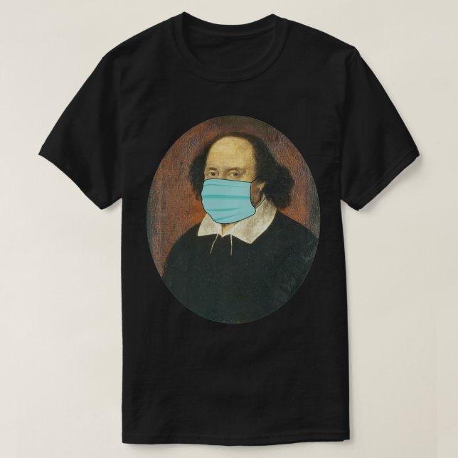 William Shakespeare Face Mask Pullover (Frente do Design)