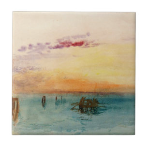 William Turner - A laguna perto de Veneza no Sunse