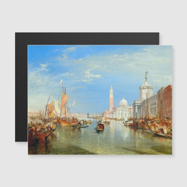 William Turner - Veneza, O Cartão Magnético Dogana (Frente/Verso)