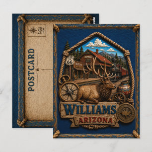 Williams Arizona Cartão Postal Viagem Antiga