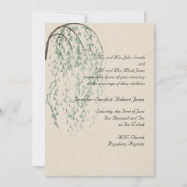Willow Branch no Convite para Casamento Castanho e