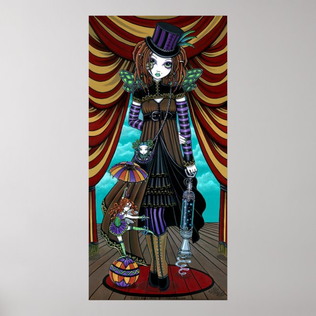 "Willow" Victorian Steampunk Circus Faery poster (Frente)