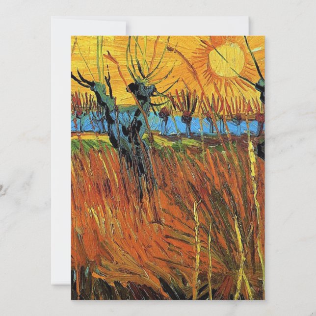 Willows no Sunset por Vincent van Gogh. (Frente)