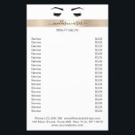 Wimpern Augenbrauen Flyer<br><div class="desc">Personalisierbare Flyer mit Wimpern & Augenbraue Ilustration mit Dourado Streifen. Perfekt für Wimpern & Makeup Artisten,  Friseure e Kosmetiker. Editiere dein Produkt in Minuten in dem Du deine Daten hinzu fügst. Über "weiteres personalisieren" kannst Du die Schriftart/Farbe/Position verändern.</div>