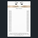 Wimpern Augenbrauen Flyer<br><div class="desc">Personalisierbare Flyer mit Wimpern & Augenbraue Ilustration mit Dourado Streifen. Perfekt für Wimpern & Makeup Artisten,  Friseure e Kosmetiker. Editiere dein Produkt in Minuten in dem Du deine Daten hinzu fügst. Über "weiteres personalisieren" kannst Du die Schriftart/Farbe/Position verändern.</div>