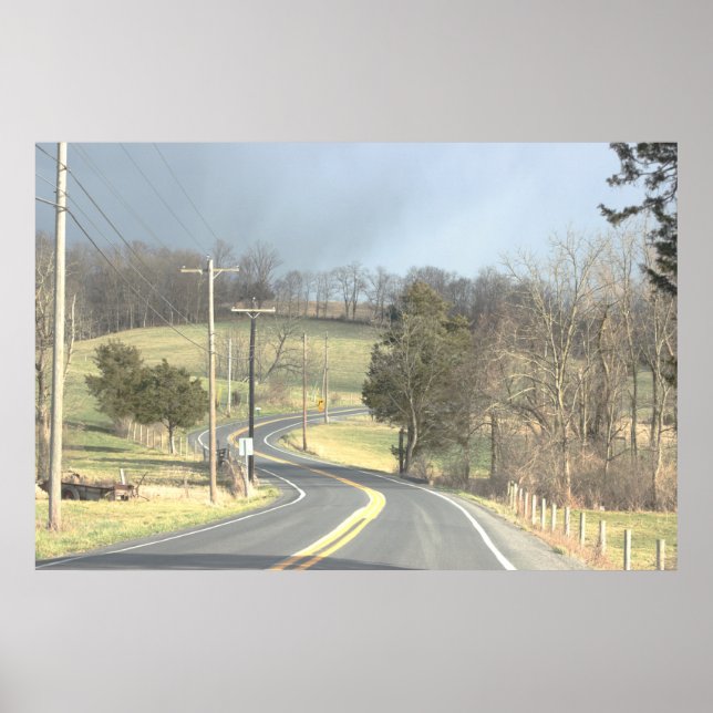 Winding Road Photo Poster (Frente)