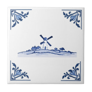 Windmill Delft Blue Corners Países Baixos