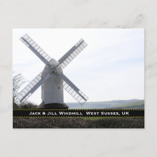Windmill : Jack & Jill Sussex UK Cartão postal