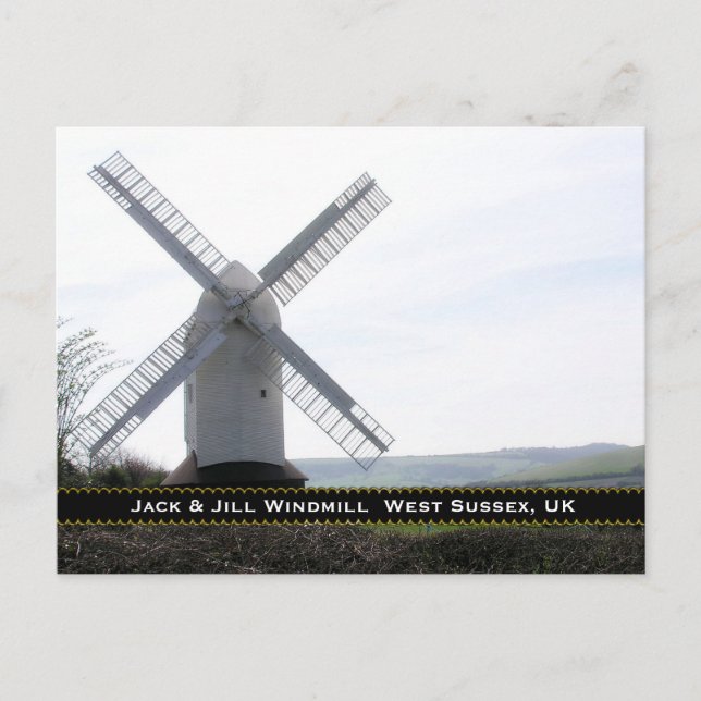 Windmill : Jack & Jill Sussex UK Cartão postal (Frente)