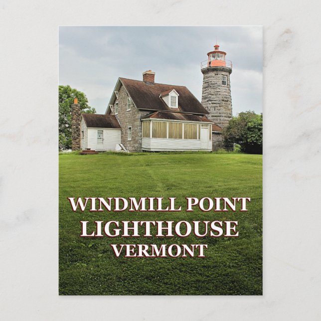 Windmill Point Lighthouse, cartão postal Vermont (Frente)