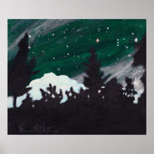 Windy Evergreen Night: Impressão
