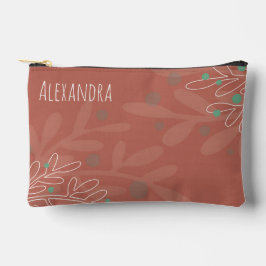 Wine red abstract floral name text