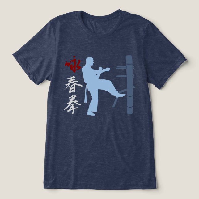 Wing Chun Kung Fu Tri-Blend Shirt (Design frontal)