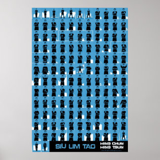 Wing Chun Siu Lim Tao Blue Poster