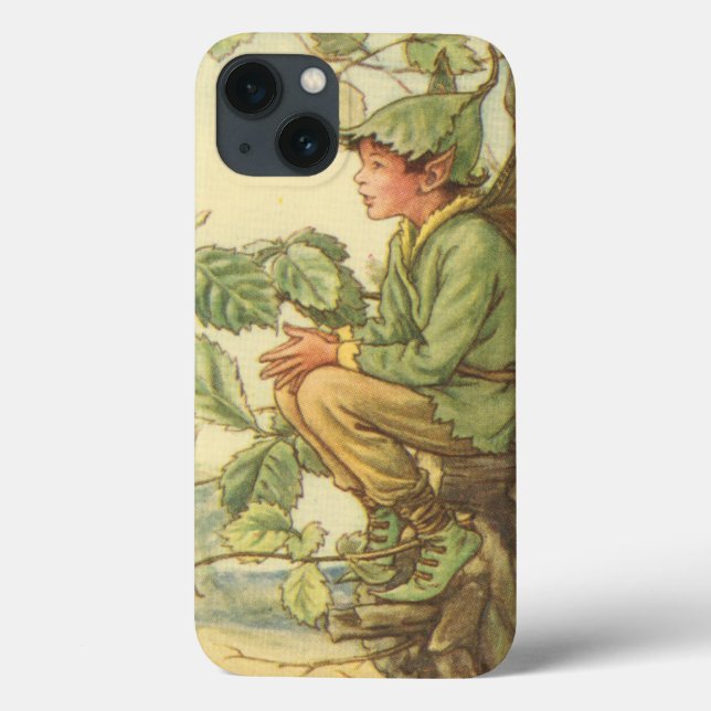 Winged Elm Fairy Sitting in a Tree (Verso)