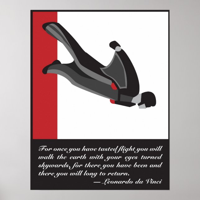 Wingsuit SkyDive Poster (Frente)