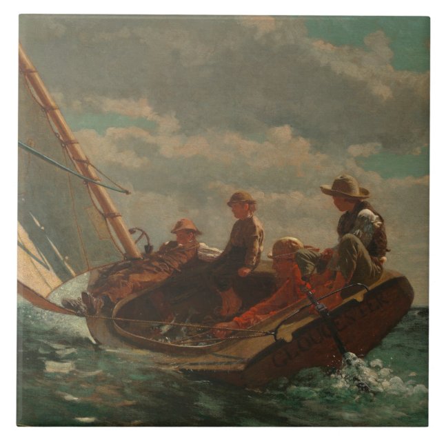 Winslow Homer - Breezing acima de (um vento justo) (Frente)