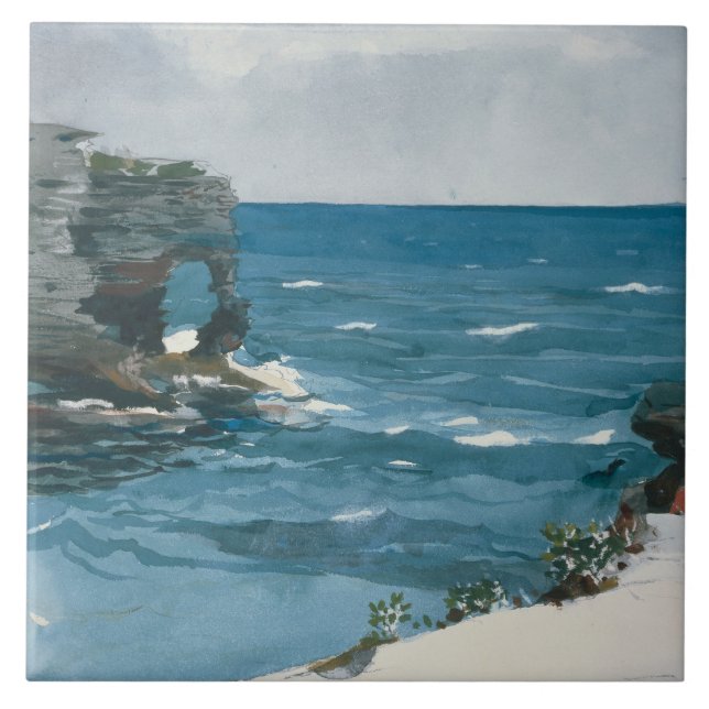 Winslow Homer - Shore Rocky, Bermudas (Frente)