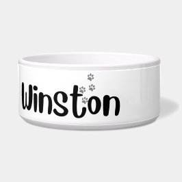 Winston - cães e gatos - tigela personalizada