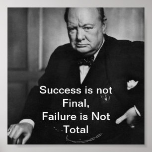 Winston Churchill - Desk Poster - Êxito