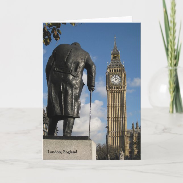 Winston Churchill e cartão de Big Ben (Frente)