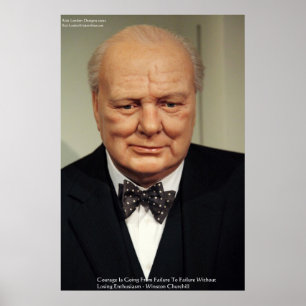 Winston Churchill Failure Wisdom Cote Poster