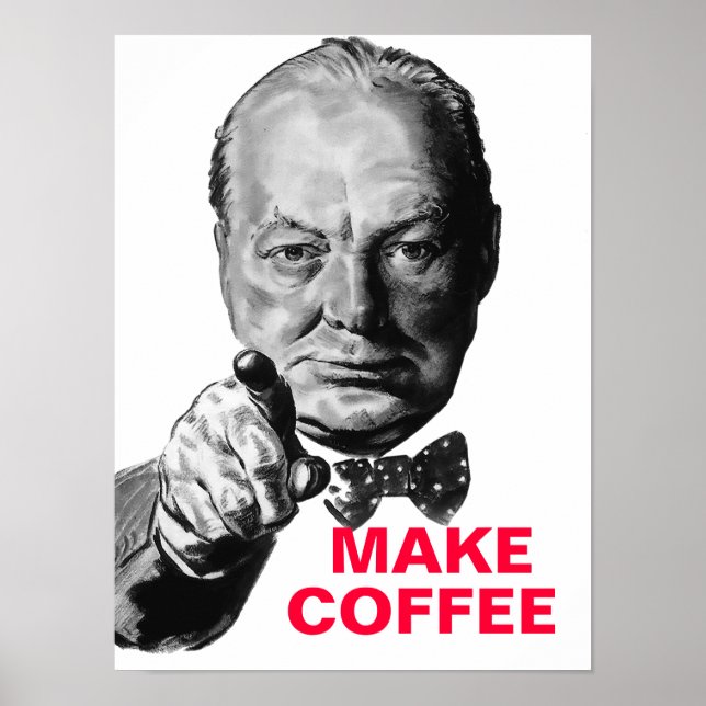 Winston Churchill Personalized Poster (Frente)