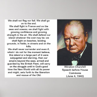 Winston Churchill Quote Poster